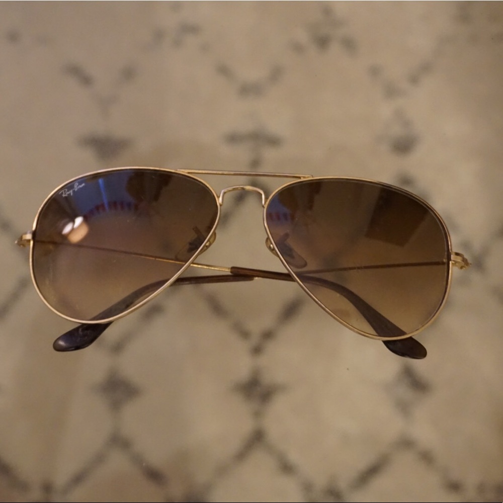 Ray ban gold aviator sunglasses